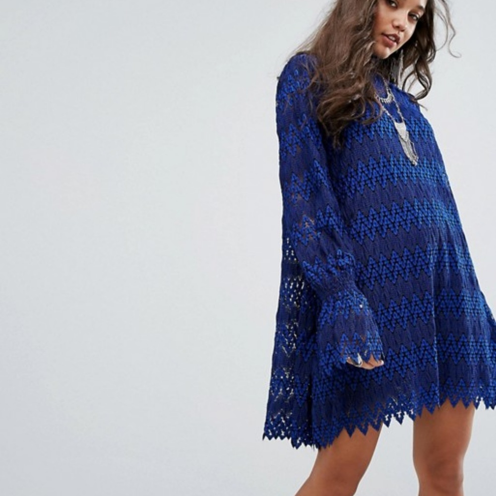 Free People Simon Zig-Zag Pullover Dress